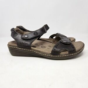 Taos Magic Leather Sandals Comfort Boho Wedge 10 US 41 EUR Brown
